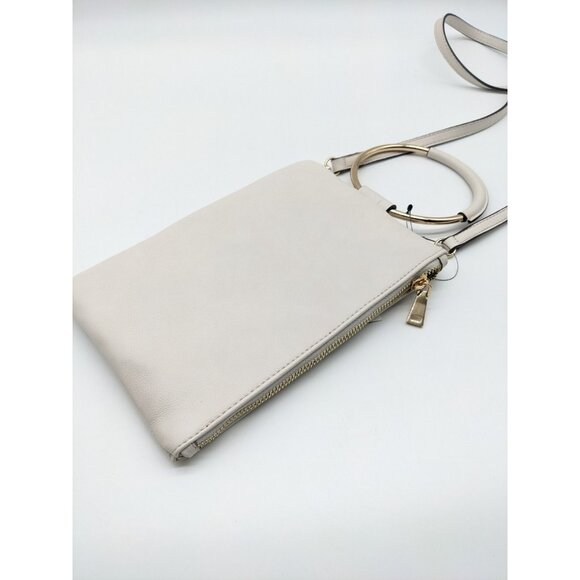 INC Charlii bangle handle women's crossbody bag clutch - WHITE/ BONE / OFF-WHITE - Picture 9 of 11